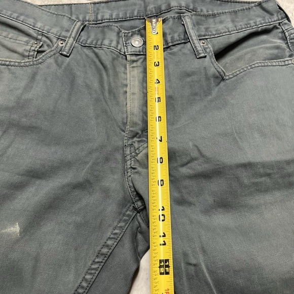 Vtg Levis Jeans Mens 34x30 Green 514 Straight Leg Stretch Denim 5-Pocket Zip Fly - Picture 4 of 9